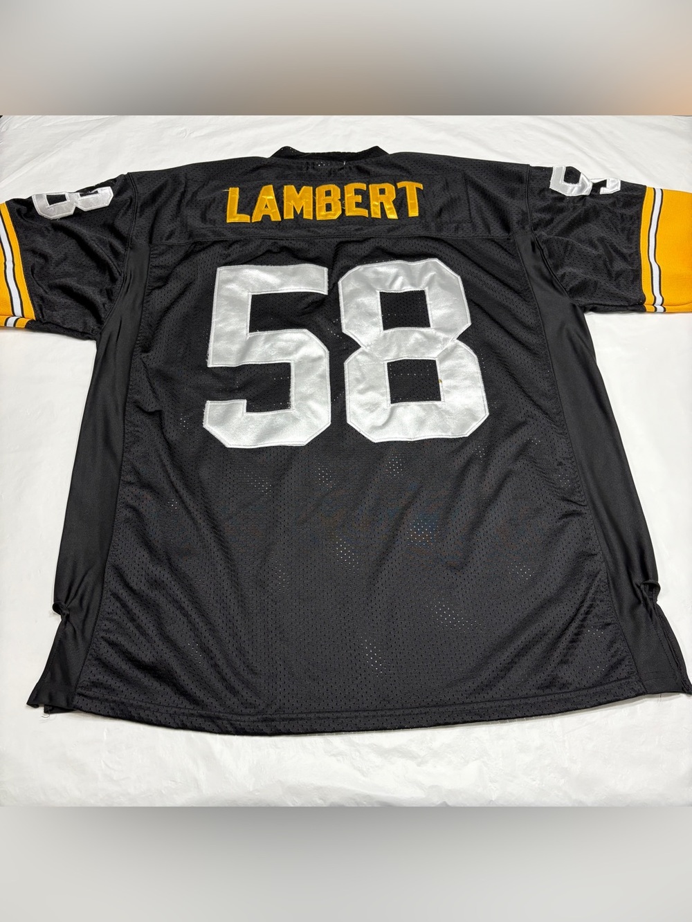 Mitchell Ness 1975 Pittsburgh Steelers Jack Lambert Throwback Jersey Mens 52 XXL - Picture 8 of 12